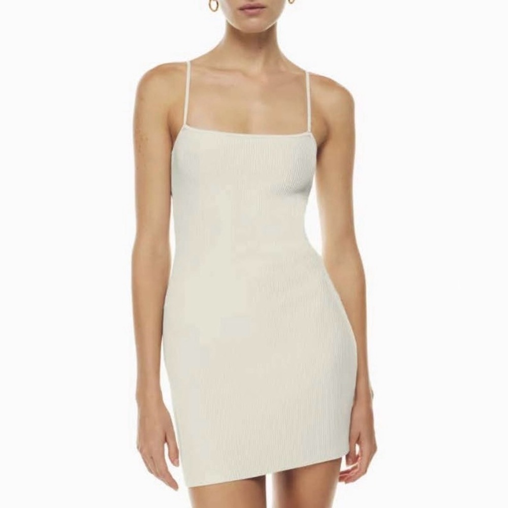 Aritzia Babaton Sculpt Knit Cami Dress - Matte Pearl - XL